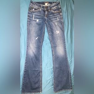Silver Jeans 24/33 medium wash distressed
